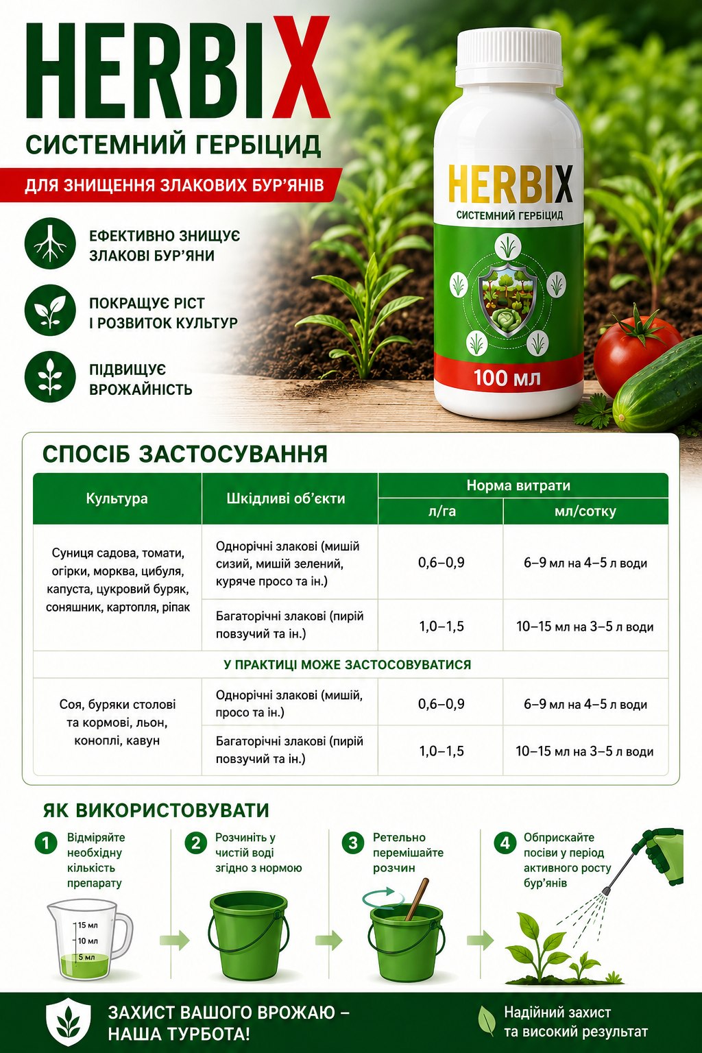 HERBI X ефективність обробки
